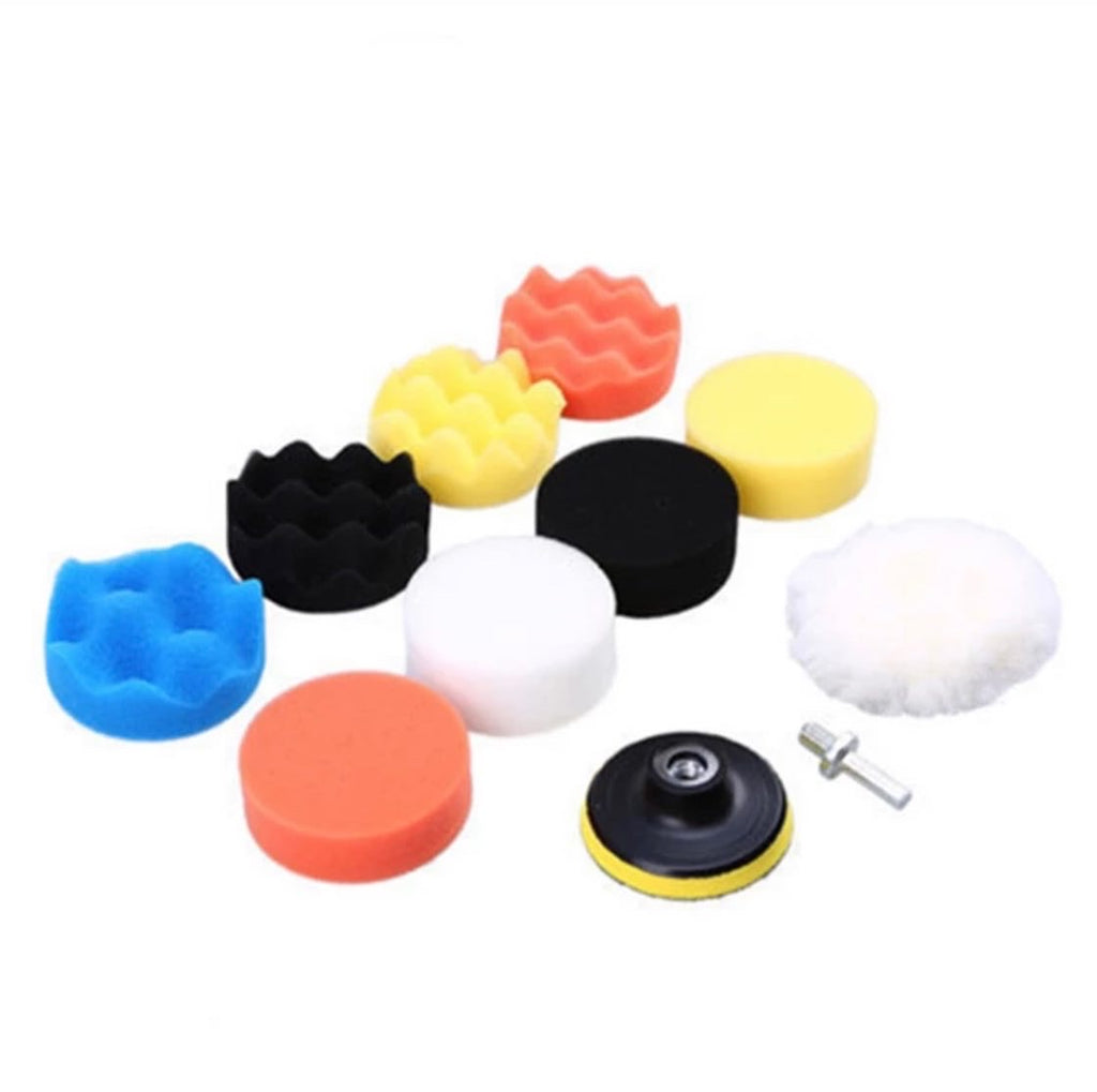 Kit de 9 Esponjas para Pulido de Autos de 3 Pulgadas Compatible con Taladro