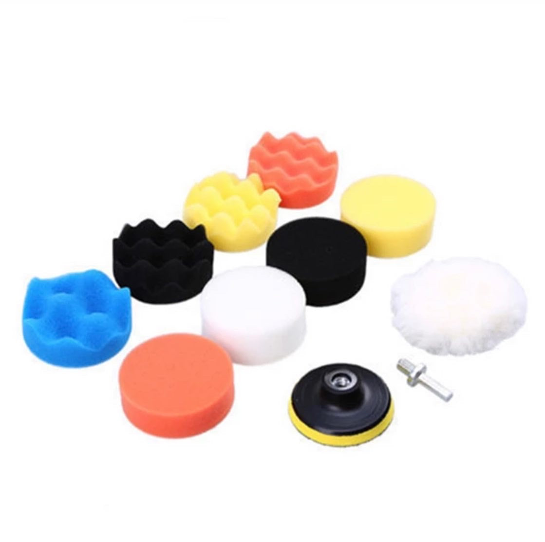 Kit de 9 Esponjas para Pulido de Autos de 3 Pulgadas Compatible con Taladro