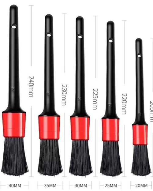 Kit de 5 Pinceles para Detailing Automotriz – Limpieza de Precisión
