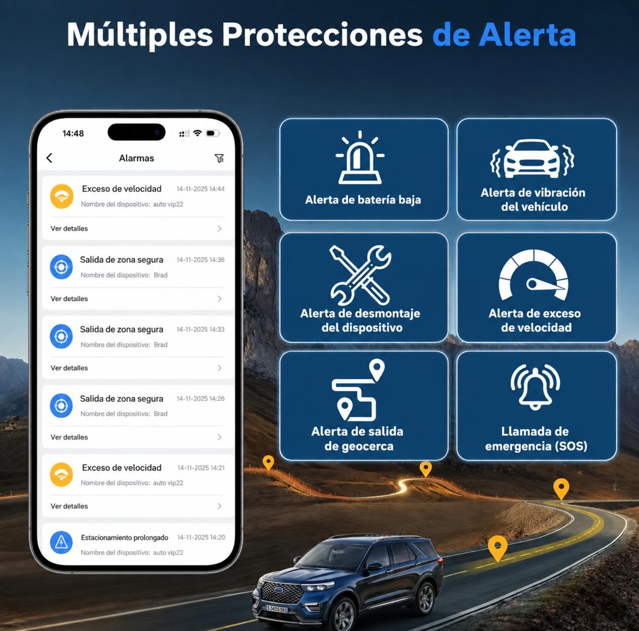 Rastreador GPS Magnético 4g Oculto Para Vehículo -SIM Incluida